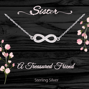 Sterling Silver Meaningful Jewelry Gift for Sisters–A Treasured Friend