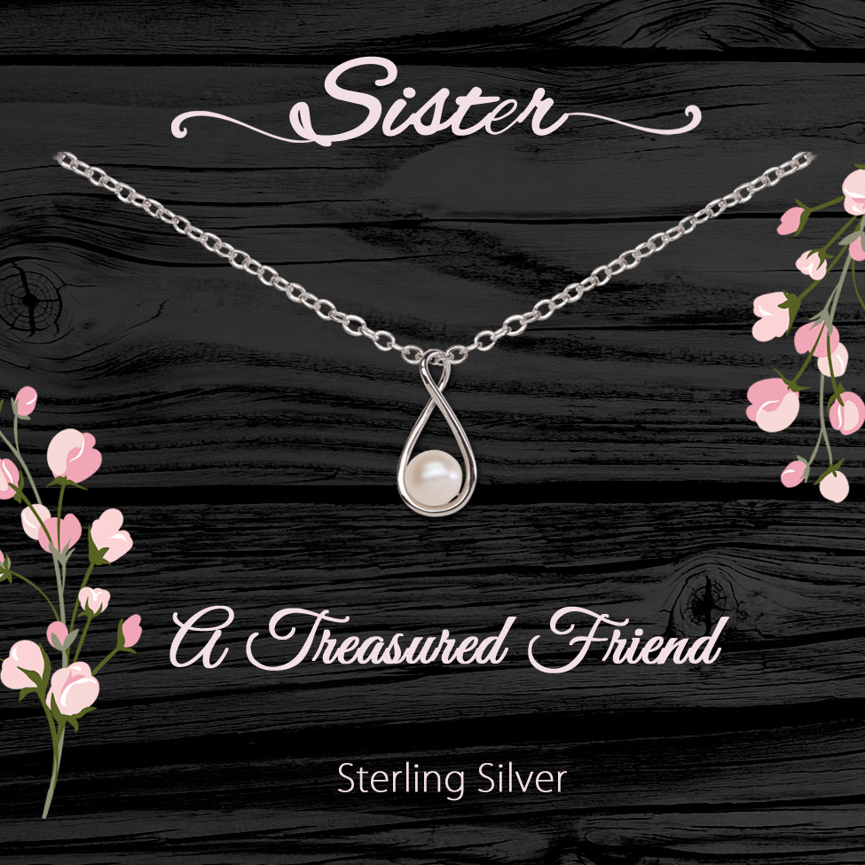 Sterling Silver Meaningful Jewelry Gift for Sisters–A Treasured Friend