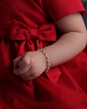 Sterling Silver Beaded Baby Bracelet