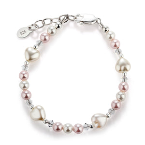 
                
                    Load image into Gallery viewer, Sweetheart - Sterling Silver Girls Heart Bracelet
                
            