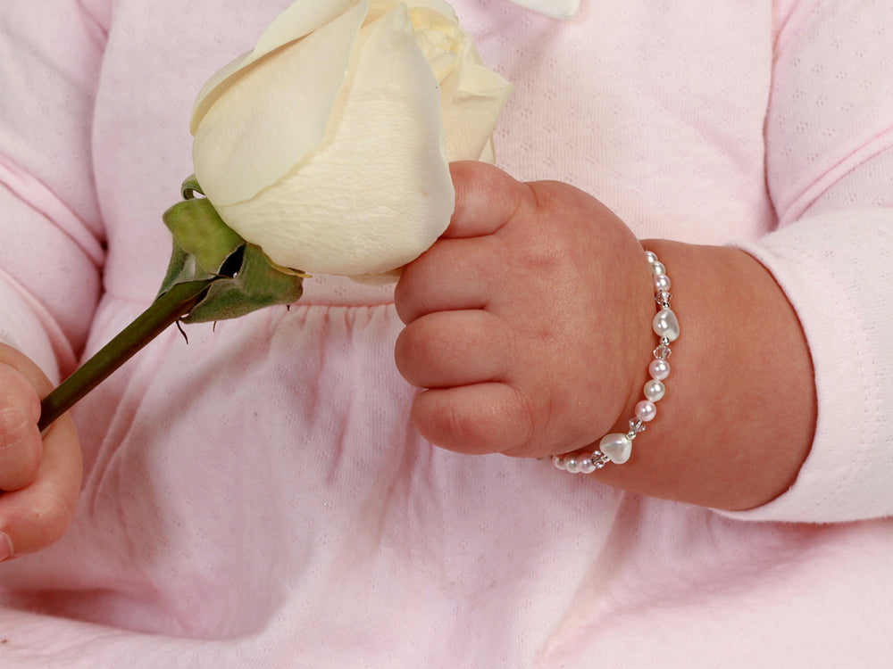 sterling silver heart bracelet for little girls