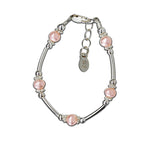 Sterling Silver Pink Pearl Bracelet for Baby and Kids