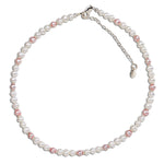 Sterling Silver Pink Freshwater Pearl Necklace for Kids