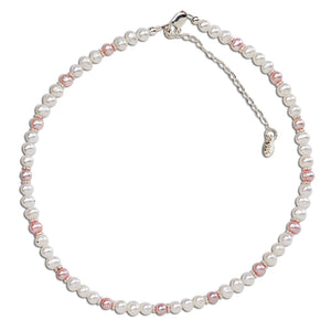 
                
                    Load image into Gallery viewer, Sterling Silver Pink Freshwater Pearl Necklace for Kids
                
            