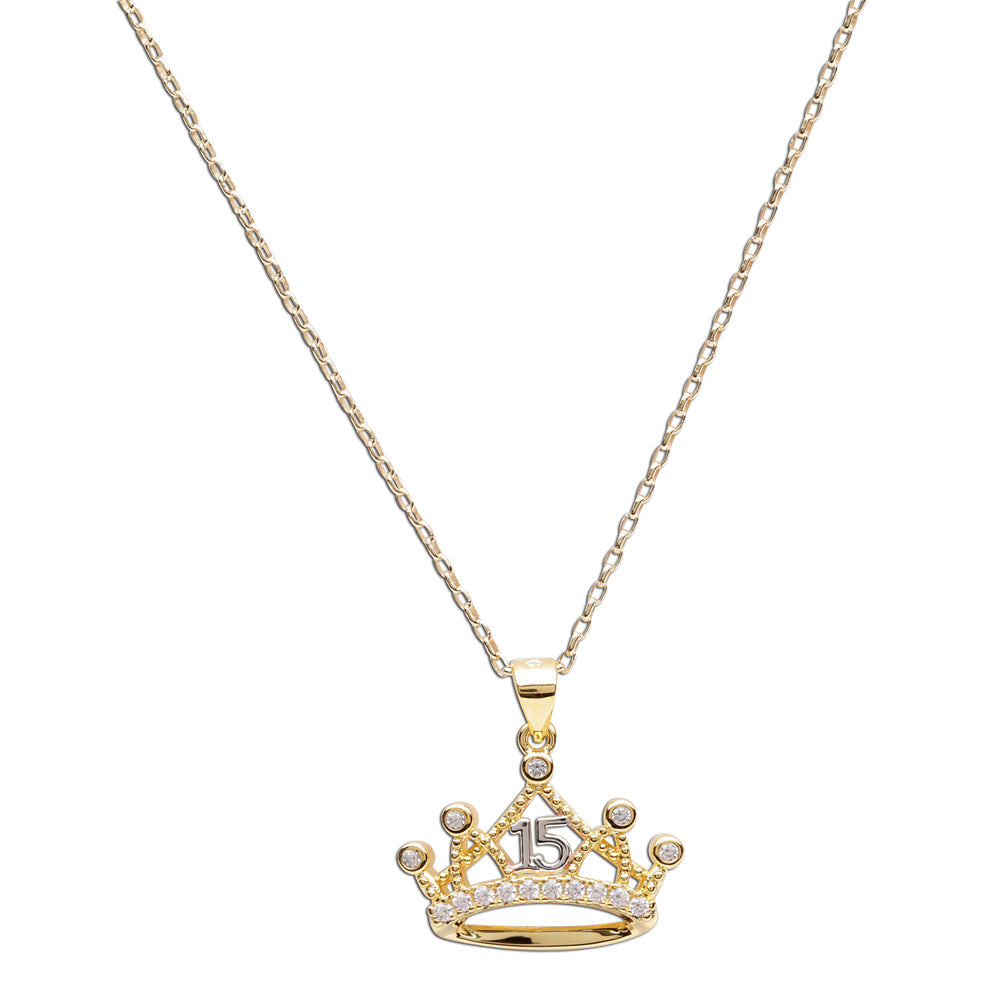 Quinceanera Necklace, 15th Birthday Necklace Girl, 14K White Gold over –  CozyNestDesignStudio
