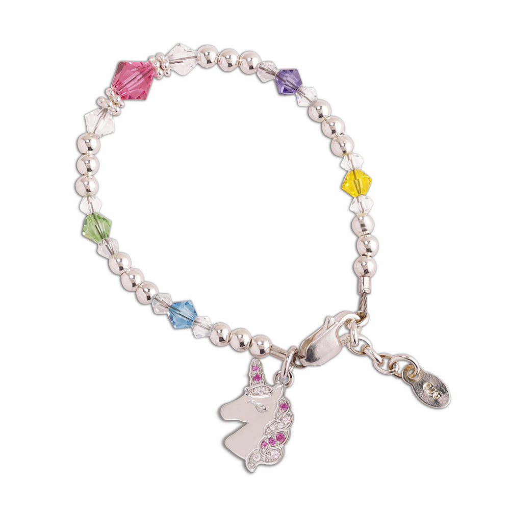 Unicorn (Rainbow) - Sterling Silver Unicorn Bracelet