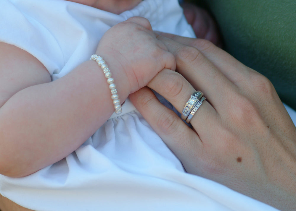 Sterling Silver New Arrival Baby Pearl Bracelet Infant Newborn Gift