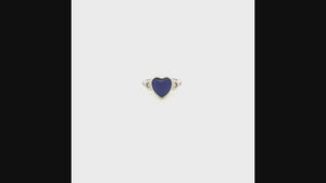 
                
                    Load and play video in Gallery viewer, Sterling Silver Girl&amp;#39;s Mood Ring (Heart)
                
            