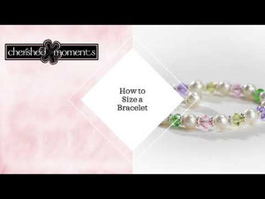 
                
                    Load and play video in Gallery viewer, Sterling Silver Bracelet with Purple and Pink Accents for Kids
                
            